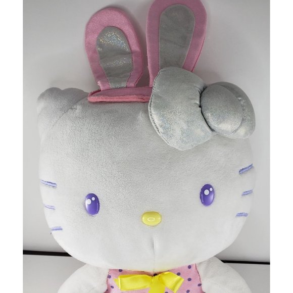Hello Kitty Easter Bunny Ears Sanrio 2018 Plush Stuffed Animal - Picture 2 of 6